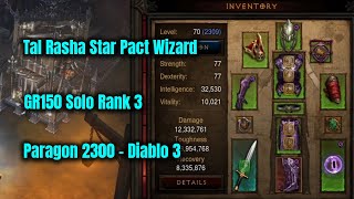 Season 32 Tal Rasha Meteor Wizard Rank 3  Diablo 3 [upl. by Shultz]