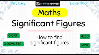 Significant Figures  how to find significant figures [upl. by Adnalue]