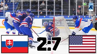 SLOVENSKO VS USA SEMIFINÁLE MISTROVSTVÍ SVĚTA U18 2024 [upl. by Notsuj]