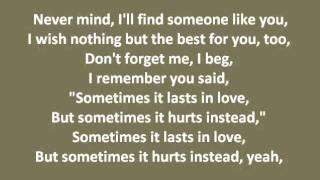 Adele  Someone Like You With Lyrics Full Song Adele Someone Like You With Lyrics [upl. by Ralph]