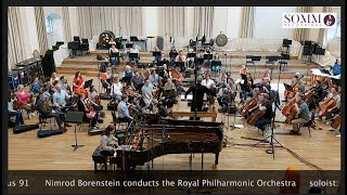 Behind the scenes  recording sessions  Nimrod Borenstein conducts the RPO with Clelia Iruzun [upl. by Ettecul]