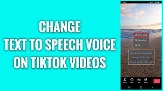 How To Change Text To Speech Voice On TikTok Video [upl. by Modla]