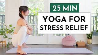 25 Min Yoga For Stress Relief  Easy Full Body Stretch for All Levels [upl. by Bautista394]