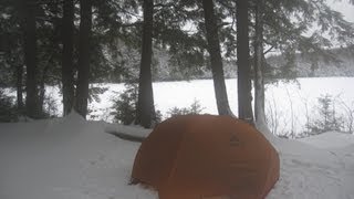 Setting Up MSR Hubba Hubba In Winter [upl. by Down]