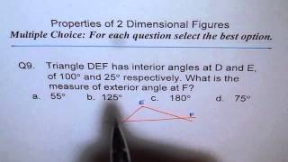 Exterior and Remote Interior Angles Q9 [upl. by Idnil]