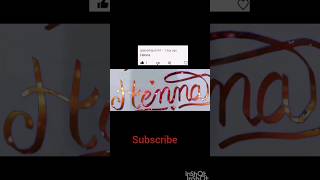 HennaAnumtaBaneen names calligraphy shorts artsatisfying viral calligraphy [upl. by Drud]