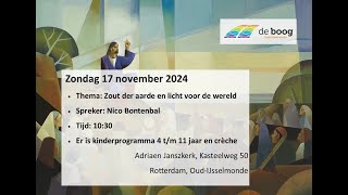 Adriaen Janszkerk  Kerkdienst 17 november 2024 [upl. by Nylsoj298]