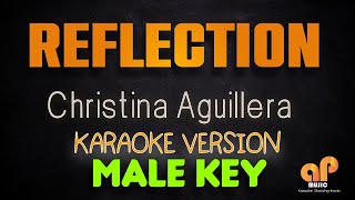 REFLECTION  Christina Aguillera MALE KEY KARAOKE HQ VERSION [upl. by Erica]