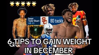 NFL ATHLETE Gives 6 Tips on How to Gain weight Fast skinny people On a lowbudget [upl. by Ahtiek190]