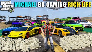 GTA 5  MICHAEL AND BB GAMING LUXURY RICH LIFE AND SECUARITY  GTA V GAMEPLAY  GTA 5 [upl. by Adlesirhc]