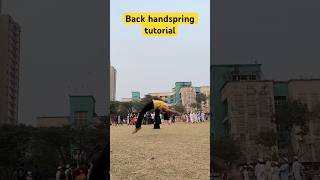 Back handspring kaise kare🤔Back handspring tutorial shortvideo ytshorts viralshorts flipvideo [upl. by Ahsimal]