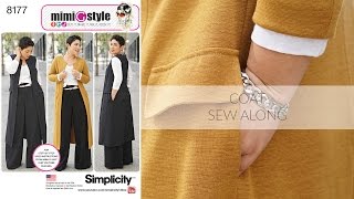 How to Sew a Long Coat or Vest with Mimi G Simplicity Pattern 8177 [upl. by Nylteak]