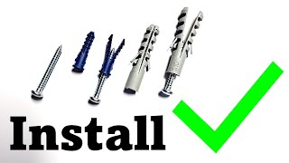 How to Install a Plastic Drywall Anchor  Right AND Wrong Drill Bit [upl. by Zacharia]