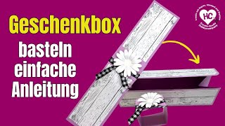 Geschenkbox basteln  überraschend einfache Anleitung [upl. by Lemcke997]