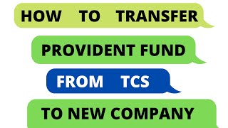 tcs pf transfer process HOW TO TRANSFER PF FROM OLD TO NEW COMPANY [upl. by Circosta]