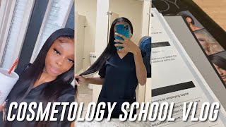 first day of cosmetology school in atlanta GRWM  Vlog [upl. by Aihselef]