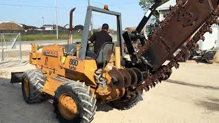 1998 Case 860 Turbo Trencher [upl. by Airdnaid]