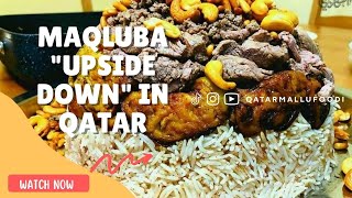 Maqluba quotUpside Downquot in Qatar  Al Bait Al Kuwaiti Restaurant [upl. by Nodyroc739]