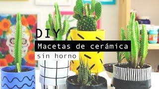 CÓMO HACER MACETAS DE CERÁMICA FRÍA WenDIY [upl. by Llahsram]