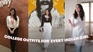 COLLEGE OUTFIT ESSENTIALS For Every Girl  Outfits For Colleges With Dress Codes  Sana Grover [upl. by Suaeddaht]