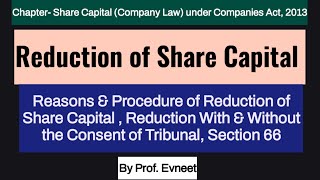 Reduction of Share Capital in Company Law Company Act 2013  Bcom  CA  LLB  in hindi [upl. by Rodmann]