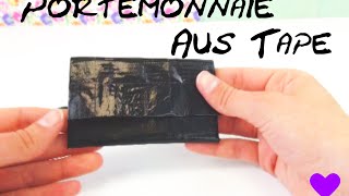 Portemonnaie selber machen  Geldbörse basteln aus einfachem Panzertape  Wallet DIY wallet tutorial [upl. by Siger]