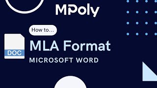 MLA Format on Microsoft Word [upl. by Kcirdde]