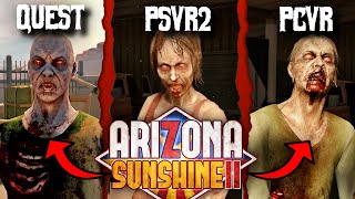 Arizona Sunshine 2 Graphics Comparison  Quest 3 vs PSVR 2 vs PC VR [upl. by Audie]