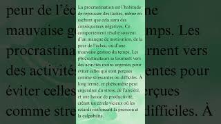 la définition de la procrastination françaisfacile [upl. by Atsuj]