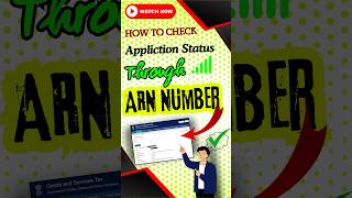 How to check GST application status by ARN   GST  ARN Number  shortsvideo gst arnold status [upl. by Moorish]