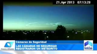 Las cámaras de seguridad registraron la aparición de un meteorito  Gobierno de Tucumán [upl. by Shamma]