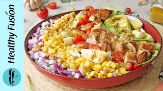 Classic Chicken Cobb Salad Recipe By Healthy Food Fusion [upl. by Nirek]