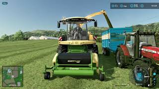 FS22  PURBECK 33  CONTRACTOR AND THE SELF PROPELLED  DRAWING SILAGE  5470  KANE TRAILER [upl. by Cavanagh]