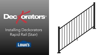 Deckorators Rapid Rail Installation Stair [upl. by Segal449]