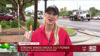 LIVE Monsoon Storms Coverage Damage in Scottsdale [upl. by Feldt]