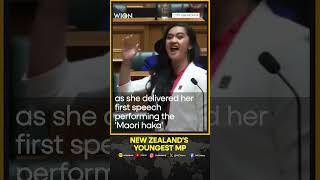 New Zealands youngest MP at 21 performs Māori haka in powerful parliament speech [upl. by Eirak]