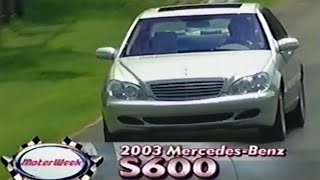 2003 MercedesBenz S600 V12 W220  MotorWeek Retro [upl. by Donela]