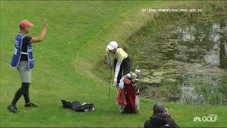 Golf Channel Ladies European Tour Live 2022 Irish Open R4 Klara Spilkova au 17 [upl. by Oynotna37]