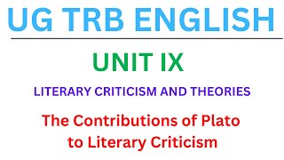 LITERARY CRITICISM AND THEORIES  The Contributions of Plato to Literary Criticism [upl. by Monda]