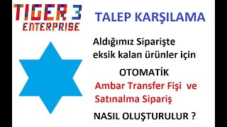 LOGO Talep Karşılama  Otomatik Ambar Fişi ve Satınalma Siparişi Oluşturma [upl. by Aiekram]