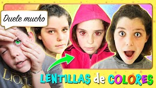 Mi PRIMERA VEZ PROBANDO LENTILLAS de COLORES 👀 ¡¡PRUEBO las LENTILLAS MÁS RARAS del MUNDO 🌈 [upl. by Louella]