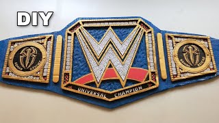 How To Make Universal Championship Title Belt  DIY WWE Universal Championship [upl. by Thomson]