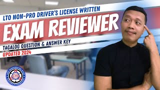 LTO EXAM REVIEWER 2024 TAGALOG FOR NON PROFESSIONAL DRIVERS LICENSE  Complete Question amp Answer Key [upl. by Mcgraw35]