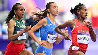 Beatrice Chebet wins Nadia Battocletti in Womens 10000M Olympics Paris 2024 for Gold amp Nadia Silver [upl. by Ojadnama]