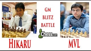 ♚ Hikaru Nakamura vs Maxime VachierLagrave ★ GM Blitz Battle on Chess com ★ August 24 2016 [upl. by Laure506]