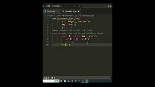 Insertion Sort in Python Quick Guide – Shorts [upl. by Rundgren481]