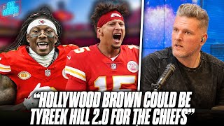 quotHollywood Brown On The Chiefs Is Going To Be Tyreek Hill 20quot  Pat McAfee Reacts [upl. by Rriocard]