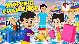 गट्टू चिंकी का Shopping Challenge  WHO WILL WIN  GATTU VS CHINKI  Cartoon  PunToon Kids Hindi [upl. by Pardoes795]