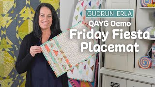 How to make the Quilt as You Go Friday Fiesta Placemat  Fat Quarter Shop [upl. by Akissej]