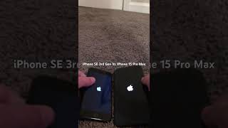 iPhone SE 3rd Gen Vs iPhone 15 Pro Max startup apple iphone iphonese3 iphone15promax [upl. by Teria]